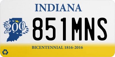 IN license plate 851MNS