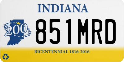 IN license plate 851MRD
