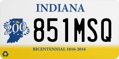IN license plate 851MSQ