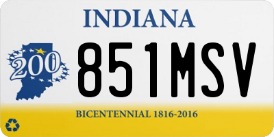 IN license plate 851MSV