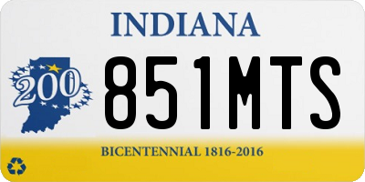 IN license plate 851MTS