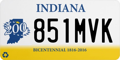 IN license plate 851MVK