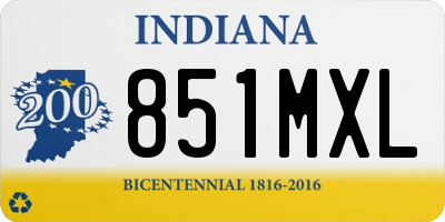 IN license plate 851MXL