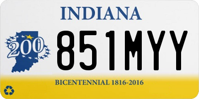 IN license plate 851MYY