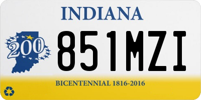 IN license plate 851MZI