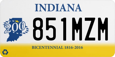 IN license plate 851MZM