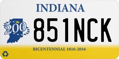 IN license plate 851NCK