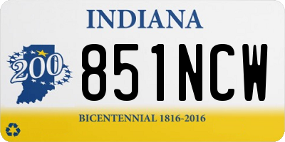 IN license plate 851NCW
