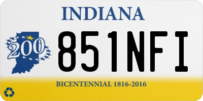 IN license plate 851NFI