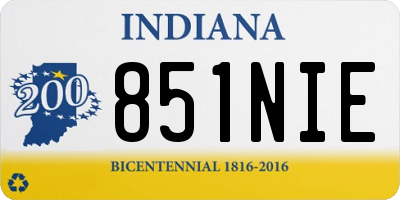 IN license plate 851NIE