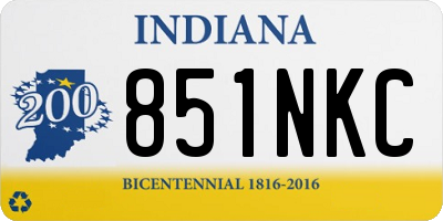 IN license plate 851NKC