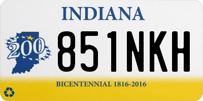 IN license plate 851NKH