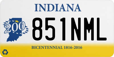 IN license plate 851NML