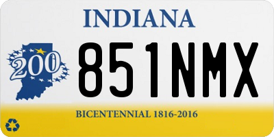 IN license plate 851NMX