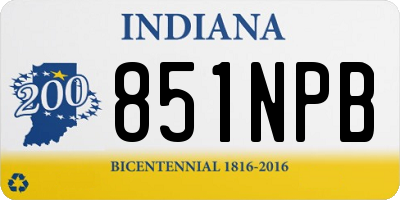 IN license plate 851NPB