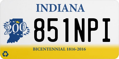 IN license plate 851NPI