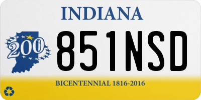 IN license plate 851NSD