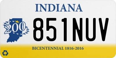 IN license plate 851NUV