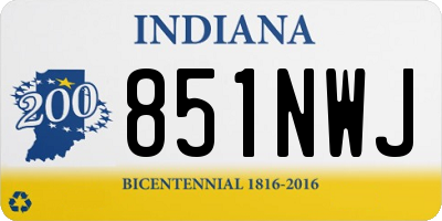 IN license plate 851NWJ