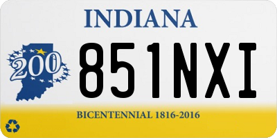 IN license plate 851NXI