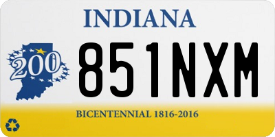 IN license plate 851NXM