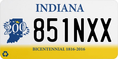 IN license plate 851NXX