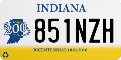 IN license plate 851NZH