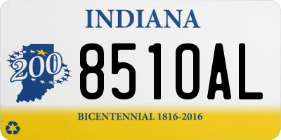 IN license plate 851OAL