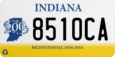 IN license plate 851OCA