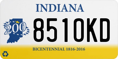 IN license plate 851OKD