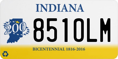 IN license plate 851OLM