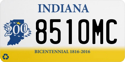 IN license plate 851OMC