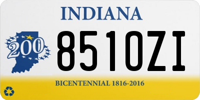 IN license plate 851OZI