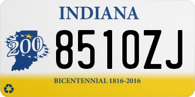 IN license plate 851OZJ