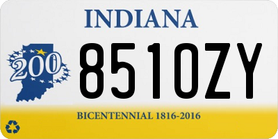 IN license plate 851OZY