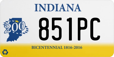 IN license plate 851PC