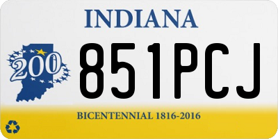 IN license plate 851PCJ
