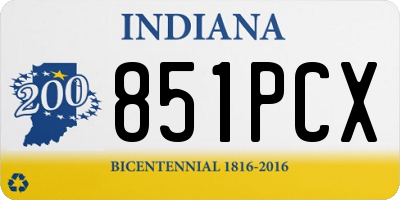 IN license plate 851PCX