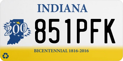 IN license plate 851PFK