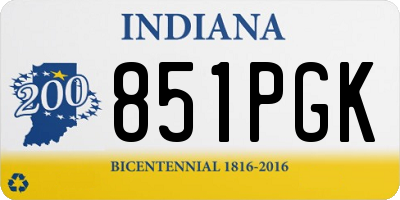 IN license plate 851PGK