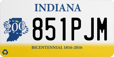 IN license plate 851PJM