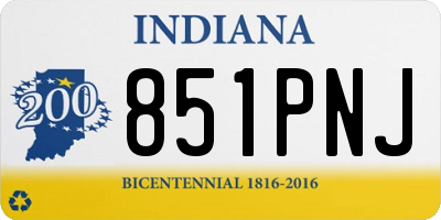IN license plate 851PNJ
