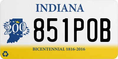 IN license plate 851POB
