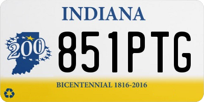IN license plate 851PTG