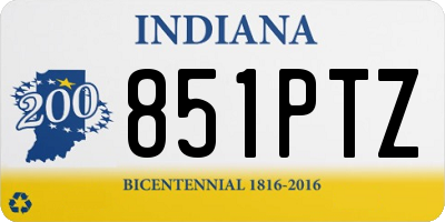 IN license plate 851PTZ