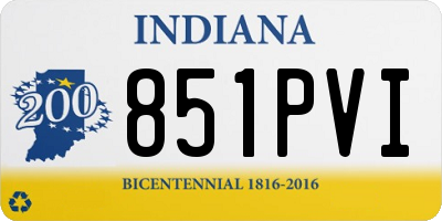 IN license plate 851PVI