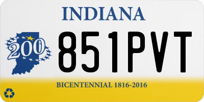 IN license plate 851PVT