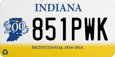 IN license plate 851PWK