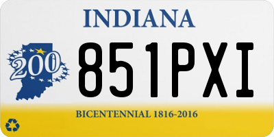 IN license plate 851PXI