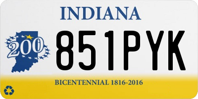 IN license plate 851PYK